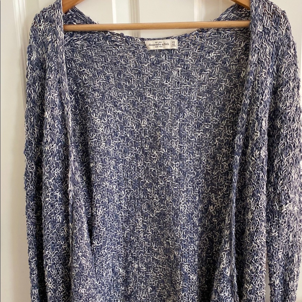 Knit, Blue Abercrombie and Fitch Cardigan Sweater